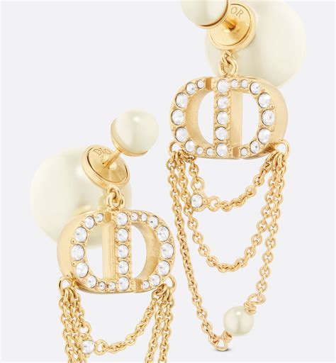 Boucles d'oreilles Dior Doré en Métal .